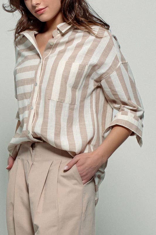 Gettin Fancy Striped Top