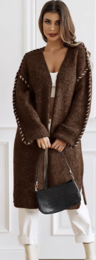 Brown Long Cardi