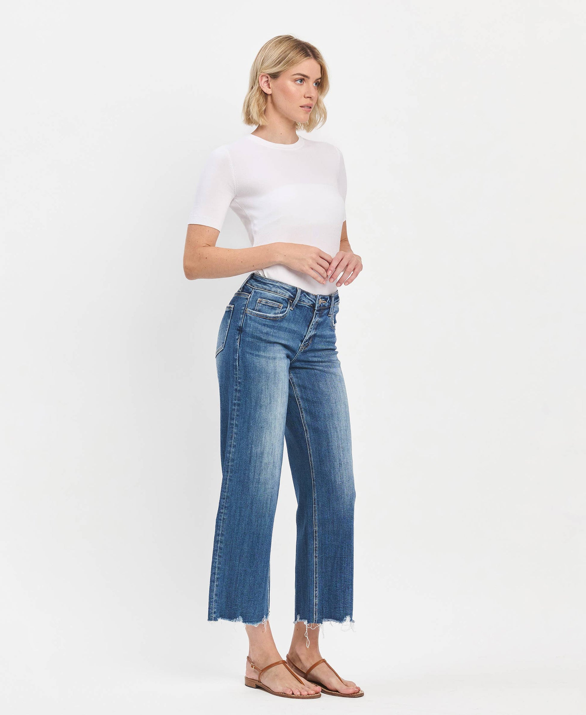 Frayed Dark Jean