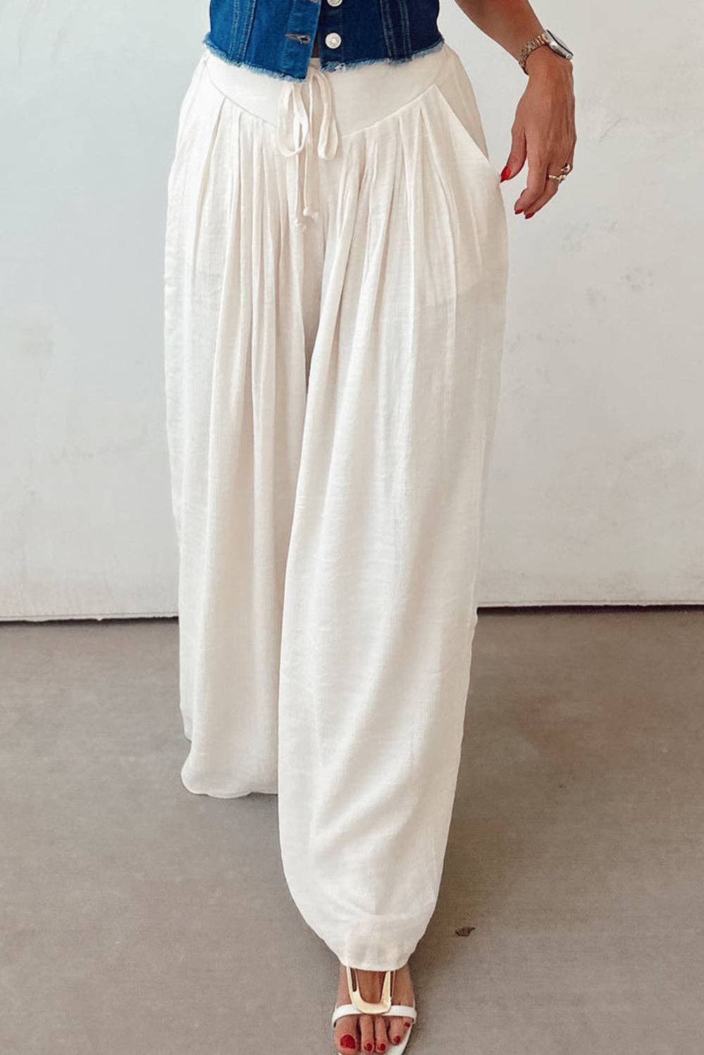 Shimmering White Pant