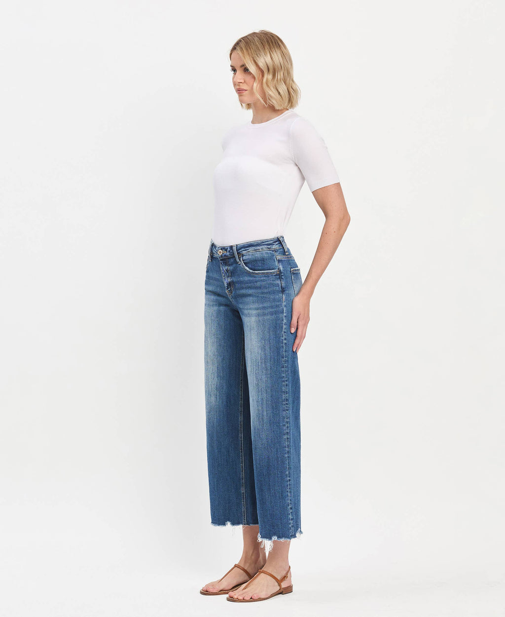 Frayed Dark Jean