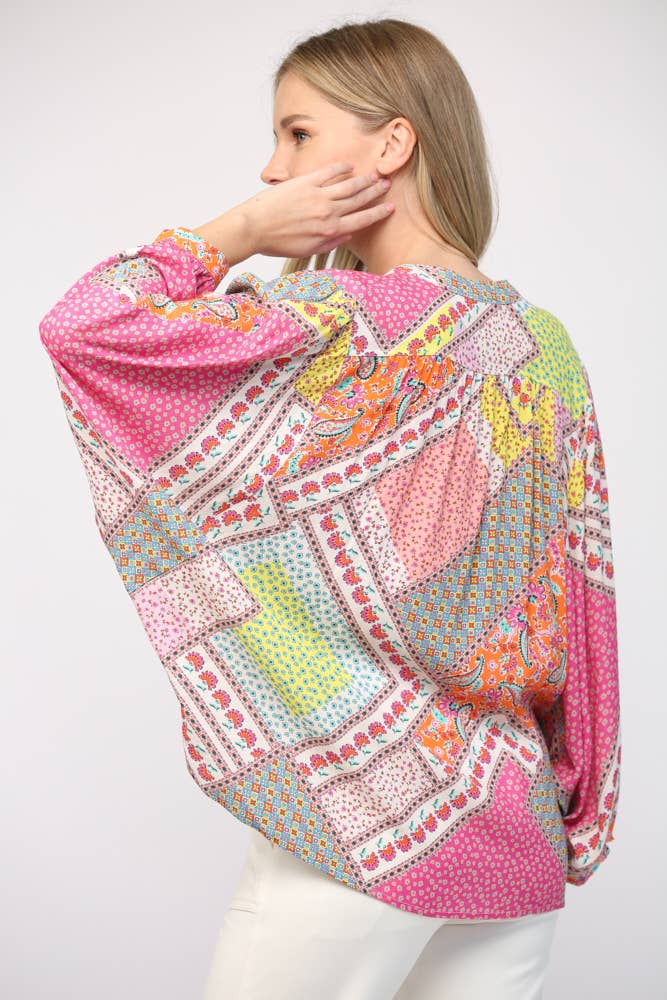 Pink Patchwork Top