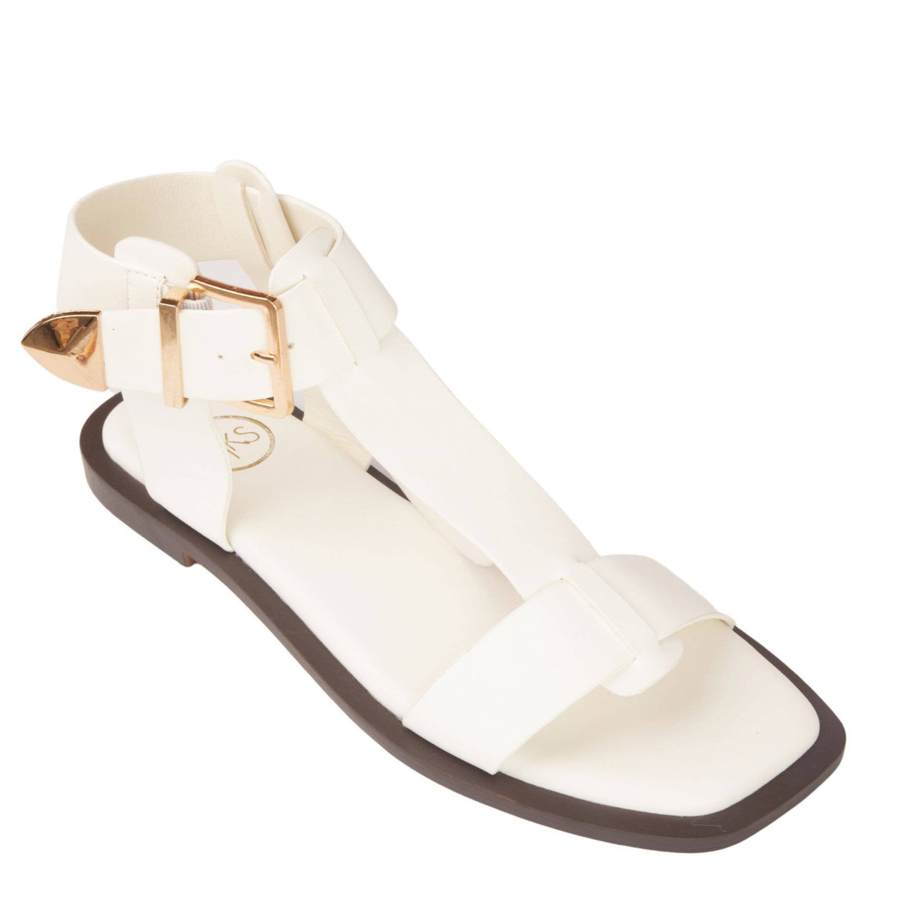 AVA 2 Sandals in White or Nude