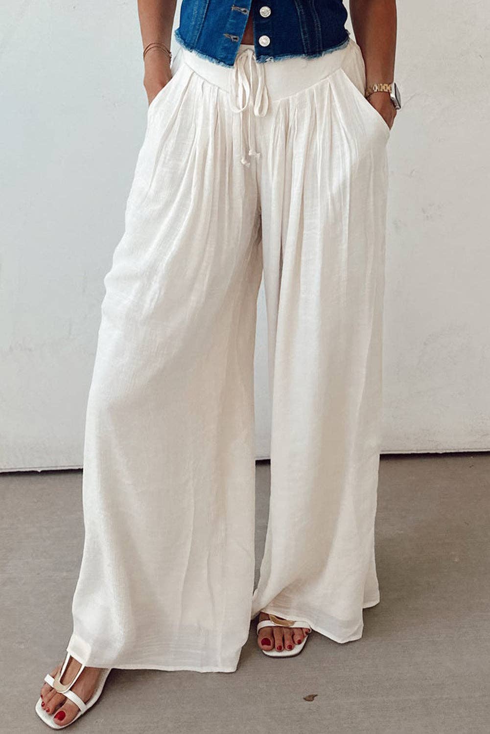 Shimmering White Pant