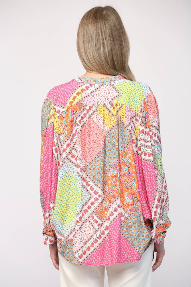Pink Patchwork Top