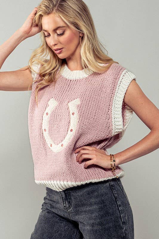 Pink HorseSho Sweater