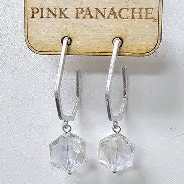 Pink Panache Silver Gem Earring