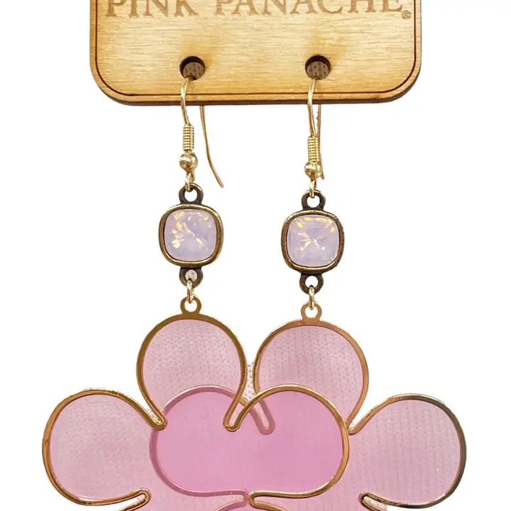 Pink Panache Flower Earring