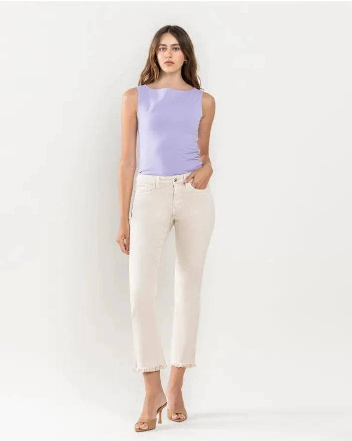 Vervet Mid Rise Crop Straight Jean