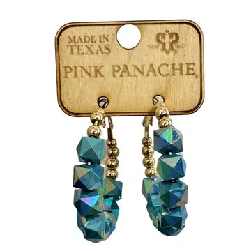Pink Panache Blue Hoop Earring