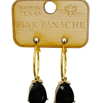 Pink Panache Gold/Blk Earring